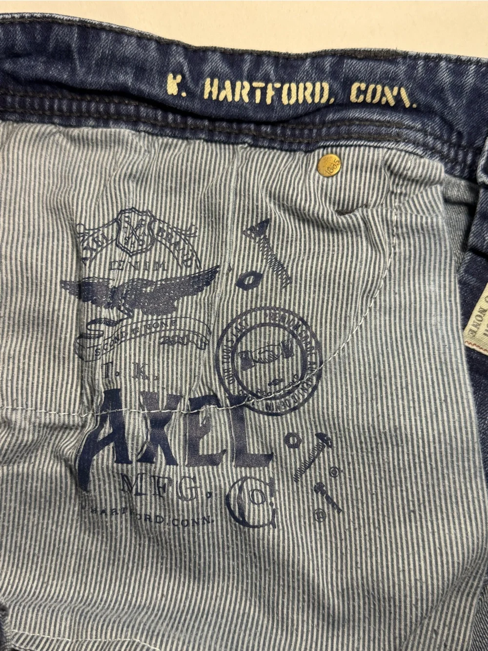 TK AXEL Straight Fit Blue Denim Jeans Mid Rise Men’s Tagged 38x32 Measures 38x30